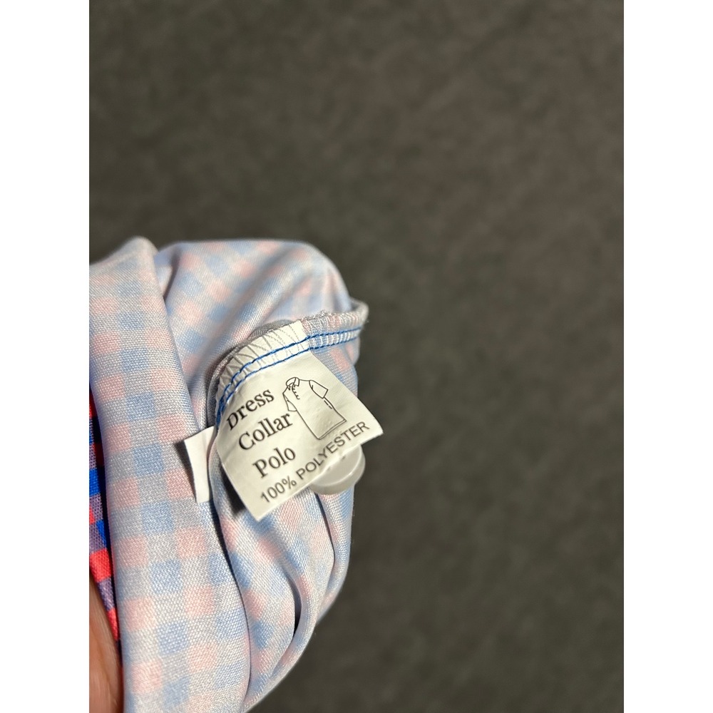 Collars & co polo shirt mens check pattern size 2XLT performance short sleeve - Picture 5 of 7